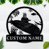 Personalized Submarine Monogram Metal Sign Art, Custom Submarine Metal Sign, Hobbie Gifts, Sport Gift, Birthday Gift