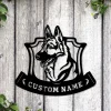 Personalized German Shepherd Monogram Metal Sign Art, Custom German Shepherd Metal Sign, German Shepherd Gifts For Men, Dog Gift