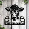 Personalized Cow Farm Metal Sign Art Custom Cow Farm Metal Sign Farmer Lover Farm Decoration For Living Room