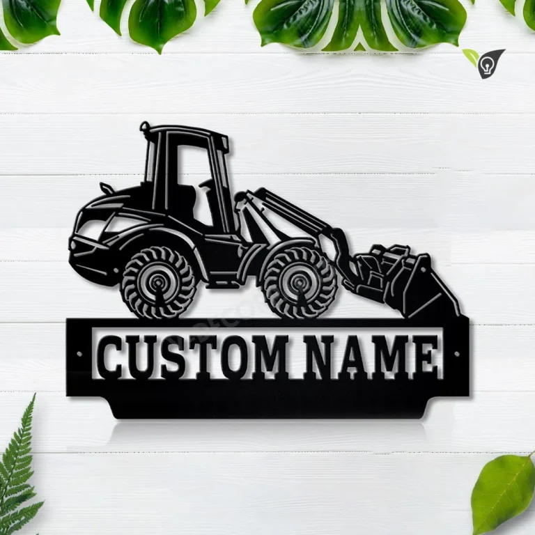 Personalized Telescopic Wheel Loader Metal Sign Art, Wheel Loader Metal Sign, Telescopic Wheel Loader Monogram Gift, Job Gift