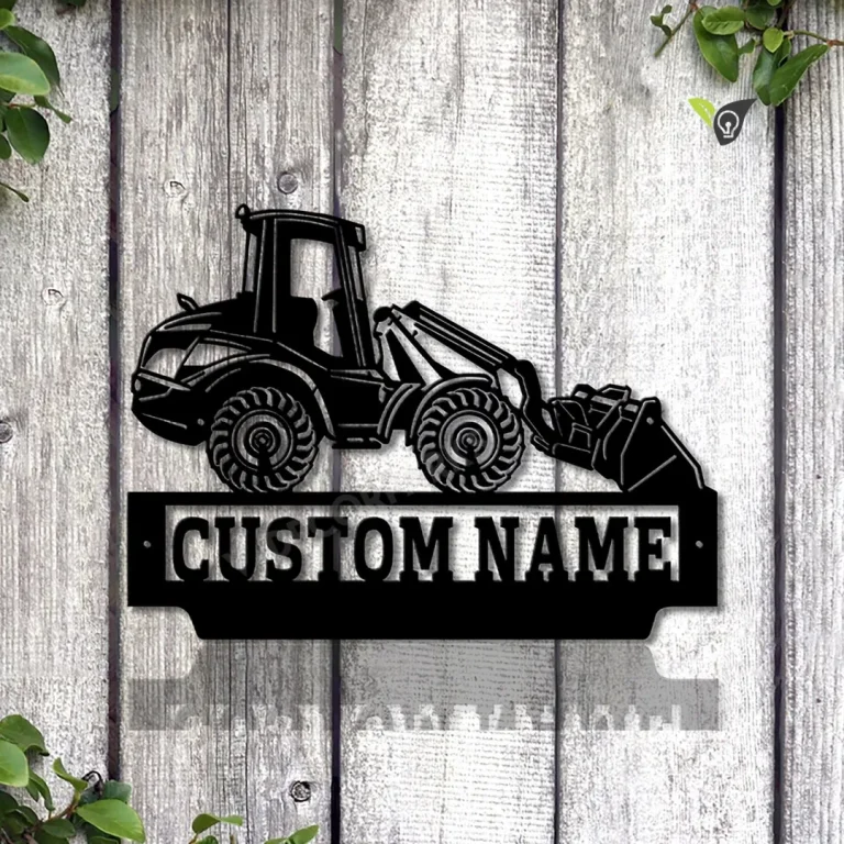 Personalized Telescopic Wheel Loader Metal Sign Art, Wheel Loader Metal Sign, Telescopic Wheel Loader Monogram Gift, Job Gift