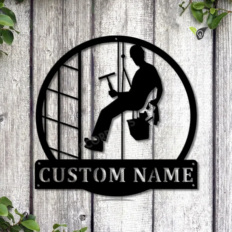 Personalized Building Cleaner Monogram Metal Sign Art, Custom Building Cleaner Metal Sign, Cleaner Lover Sign Decoration For Living Room