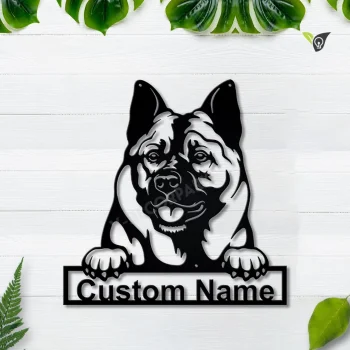 Personalized Norwegian Elkhound Dog Metal Sign Art, Custom Norwegian Elkhound Dog Metal Sign, Dog Gift, Animal Funny, Birthday Gift