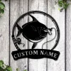 Personalized Opahs Fishing Fish Pole Monogram Metal Sign Art, Opah Fishing Fish Metal Sign, Fishing Lover Sign Decoration For Living Room