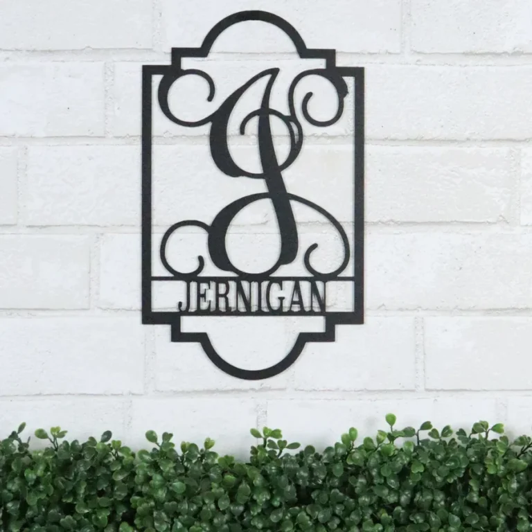 Regal Sign Cut Metal Sign, Metal Sign Art Home Decor, Custom Family Name Metal Sign