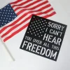 Square Freedom Flag Metal Sign Wall Decor, Metal Sign Outdoor, Indoor