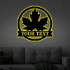 Maple Leaf Metal Sign With Led Lights, Canada Metal Sign, Personalized Home Decor, Maple Leaf Monogram Sign, Family Address Sign, Family Sign