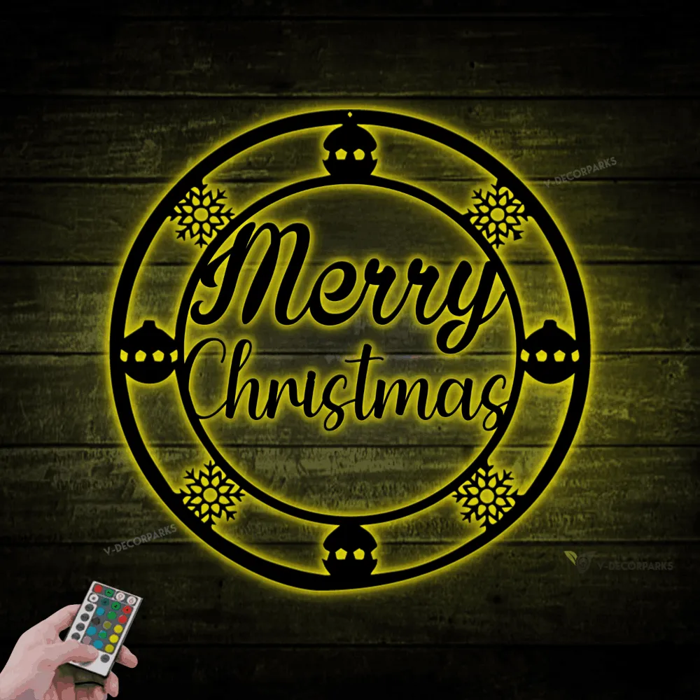 Merry Christmas Led Lights Sign, Metal Merry Christmas Sign, Christmas Sign, Christmas Decoration, Christmas Decor, Happy Holiday Sign, Christmas Sign