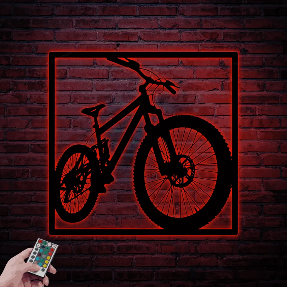 Metal Bicycle With Led Lights, Wall Art, Cycling Gifts For Men Women, Bike Gifts, Cycling Art, Bicycle Gifts, Bicycle Art, Cyclist Bike Wall Art