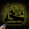 Metal Deer Camp Sign With Led Lights, Metal Hunting Camp Sign, Metal Hunting Lodge Cabin Sign, Hunting Sign, Deer Sign, Metal Camp Sign