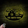 Metal Farm Sign Led Lights, Custom Ranch Sign, Custom Farm Sign, Custom Barn Sign, Housewarming Gift, Wedding Gift, Farmhouse Sign, Yellowstone Sign