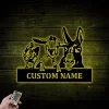 Metal Farm Signs With Led Lights, Farm Sign Outdoor With Animals, Sign With Animals, Family Farm Sign, Metal Farm Sign With Goats Donkey Chicken