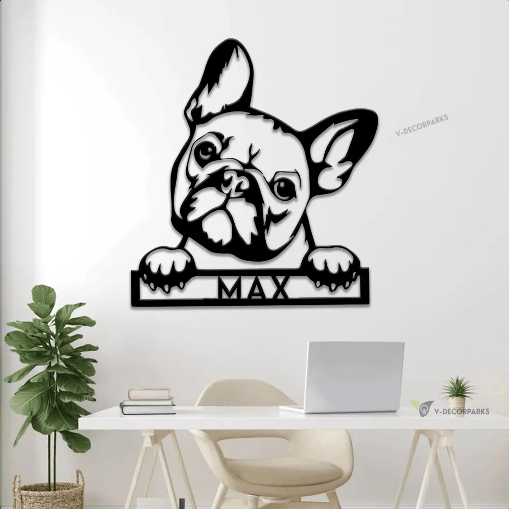Metal French Bulldog Sign With Led Lights, French Bulldog Sign, French Bulldog Decor, Bulldog Sign, Bulldog Decor, Pet Sign, Pet Decor, Dog Sign