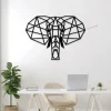Metal Geometric Elephant Sign With Led Lights, Metal Elephant Sign, Geometric Animal Sign, Animal Sign, Elephant Sign, Safari Animal Sign