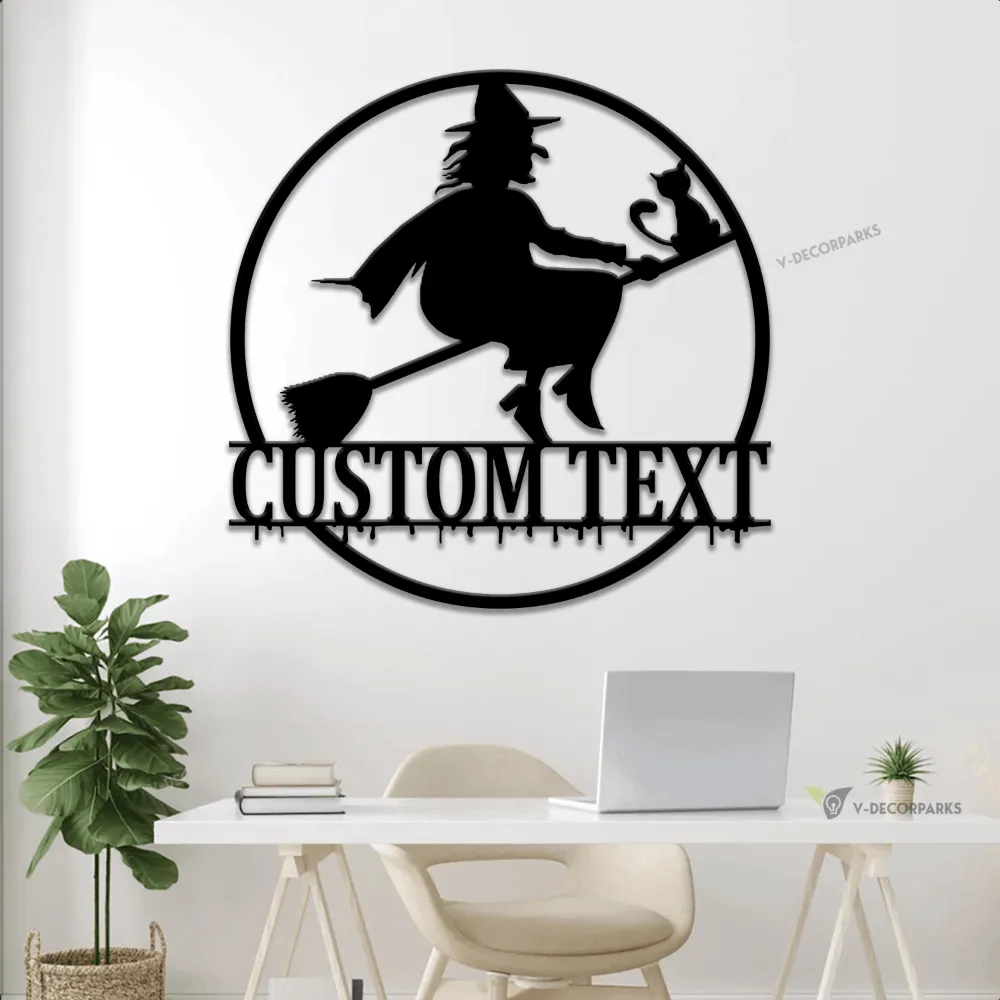 Metal Halloween Sign Led Lights, Halloween Sign, Halloween Decor, Personalized Halloween Sign, Happy Halloween Sign, Family Name Sign, Witch Sign