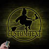 Metal Halloween Sign Led Lights, Halloween Sign, Halloween Decor, Personalized Halloween Sign, Happy Halloween Sign, Family Name Sign, Witch Sign