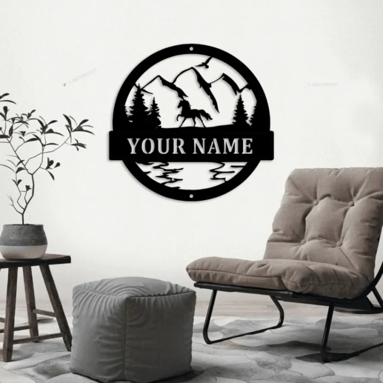 Metal Horse Sign Outdoor Metal Sign Personalized Sign With Led Lights, Western, Farmhouse Style, Horse Sign, Farm Sign, Farm Decor