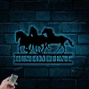 Metal Horse Sign With Led Lights, Metal Farm Sign, Horse Sign, Sign For Stable, Metal Ranch Sign, Horse Ranch Sign, Horse Stable Sign, Farm Sign