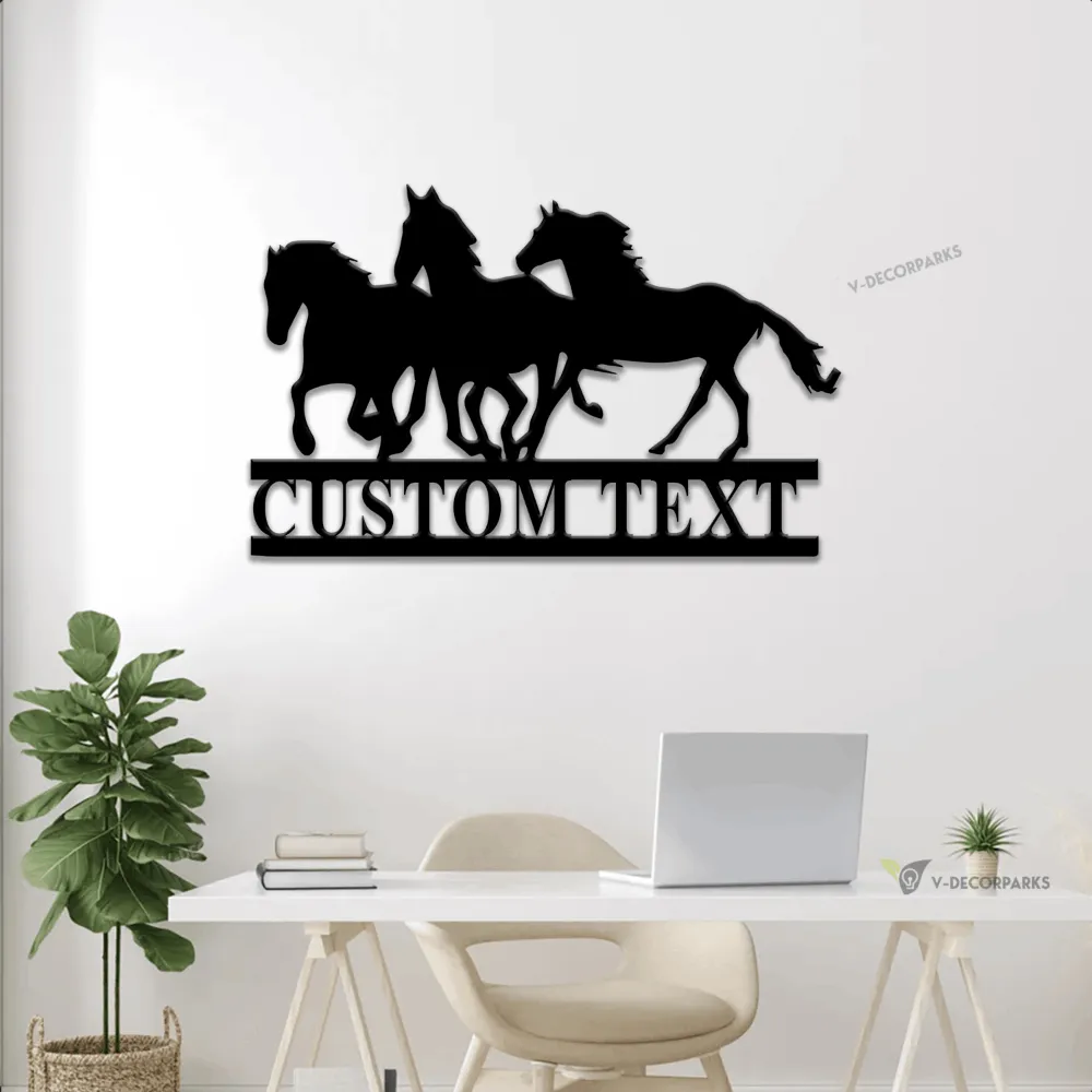 Metal Horse Sign With Led Lights, Metal Farm Sign, Horse Sign, Sign For Stable, Metal Ranch Sign, Horse Ranch Sign, Horse Stable Sign, Farm Sign