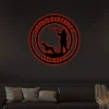 Metal Hunter And Dog Sign With Led Lights, Metal Hunting Decoration, Metal Dog Decoration, Hunter Metal Art, Hunting Dog, Custom Hunting Dog