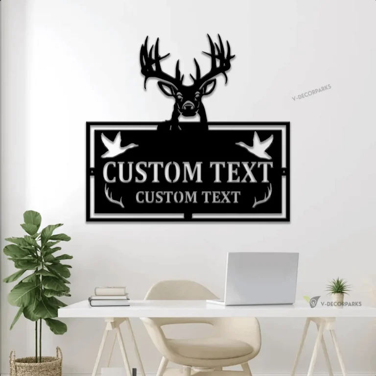 Metal Hunting Led Lights Sign, Hunting Camp Sign, Metal Camp Sign, Hunting Lodge Sign, Deer Camp Sign, Duck Camp Sign, Duck Hunting Sign, Hunting Sign