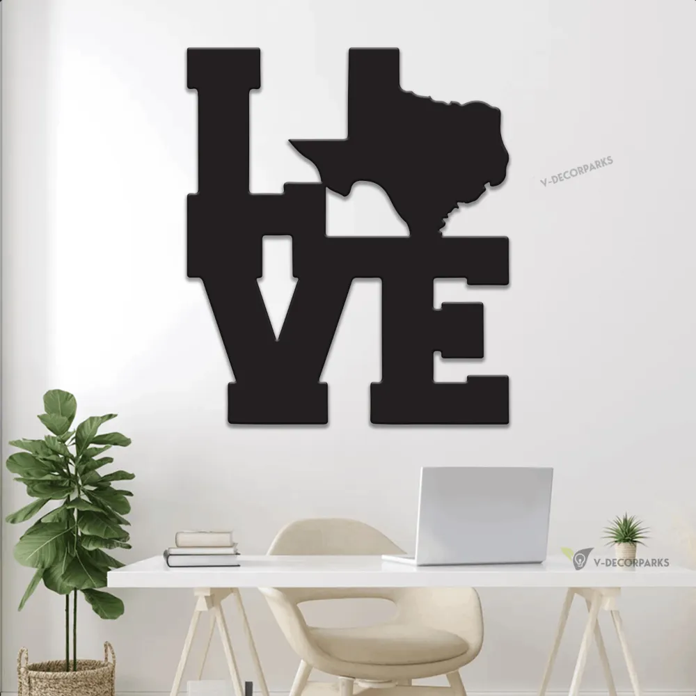 Metal I Love Texas Led Light Sign, Metal Texas Sign, Custom Texas Sign, Texas State Sign, Texas Forever Sign, Love Sign, Metal Patio Sign,outdoor Sign