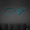 Metal Infinity Heart Sign - Metal Infinity Symbol And Heart Wall Decor - Love Valentine Gift Metalsign - Infinity Love Wedding Sign