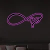 Metal Infinity Heart Sign - Metal Infinity Symbol And Heart Wall Decor - Love Valentine Gift Metalsign - Infinity Love Wedding Sign