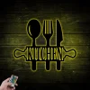 Metal Kitchen Sign Led Lights Decor Kitchen Wall Decor Kitchen Wall Art Kitchen Word Sign Kitchen Gift Kitchen Decor Cooking Gift Housewarming Gift