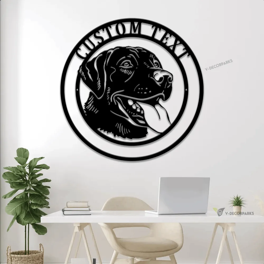 Metal Labrador Retriever Sign With Led Lights, Labrador Retriever Sign, Labrador Retriever Decor, Custom Dog Sign, Dog Decor, Dog Sign With Name Sign