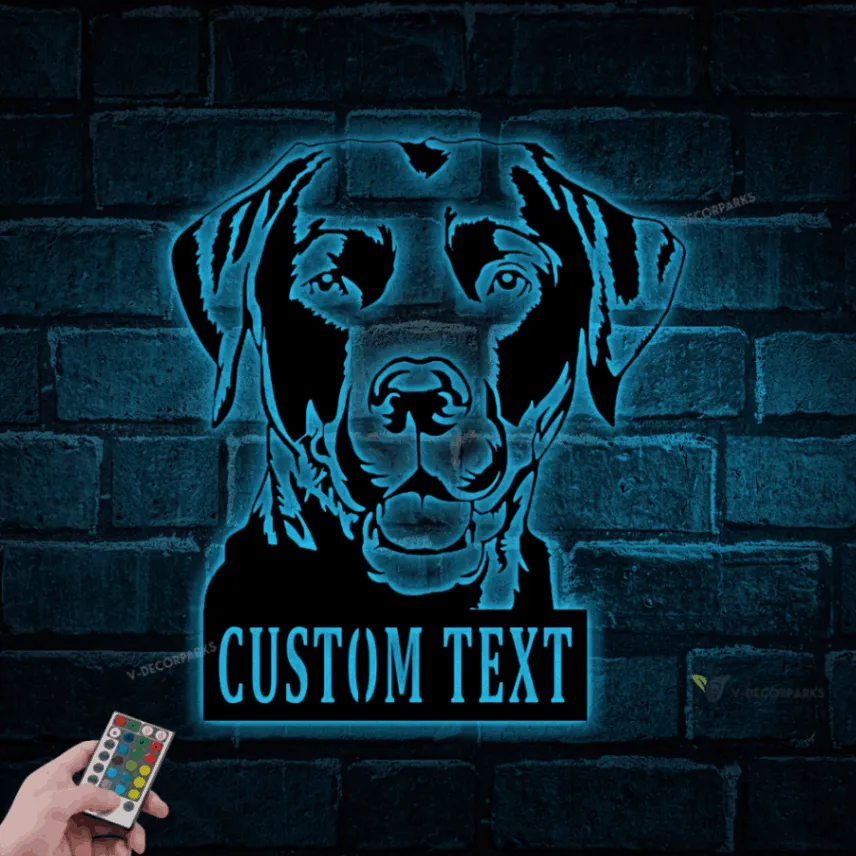 Metal Labrador Retriever Sign Led Lights , Labrador Retriever Sign, Metal Dog Sign, Dog Sign, Dog Decor, Gift For Dog Lover, Labrador Retriever Decor