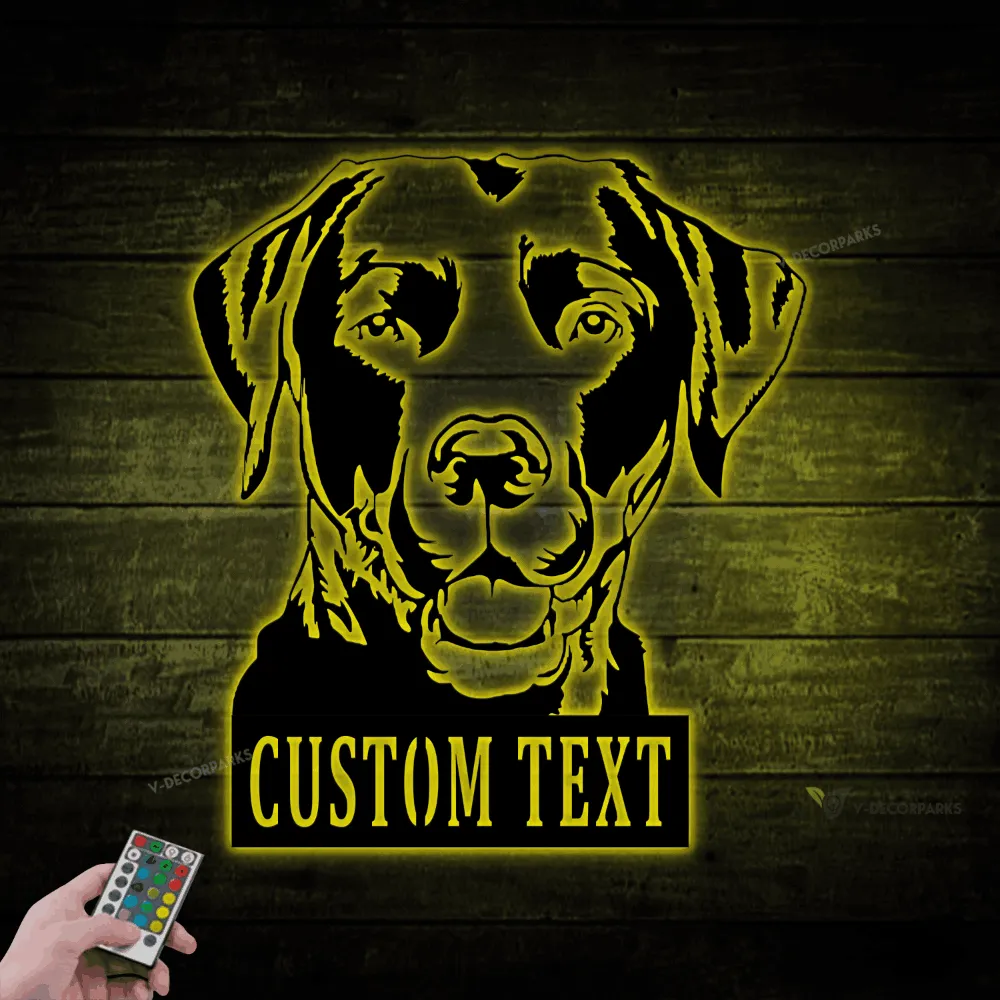 Metal Labrador Retriever Sign Led Lights , Labrador Retriever Sign, Metal Dog Sign, Dog Sign, Dog Decor, Gift For Dog Lover, Labrador Retriever Decor