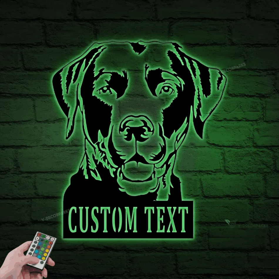 Metal Labrador Retriever Sign Led Lights , Labrador Retriever Sign, Metal Dog Sign, Dog Sign, Dog Decor, Gift For Dog Lover, Labrador Retriever Decor