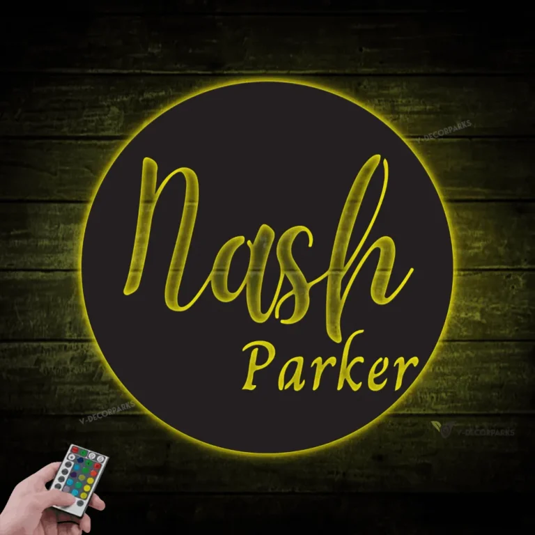 Metal Nursery Sign With Led Lights, Metal Custom Name Sign, Custom Baby Name Sign, Custom Nursery Decor, Name Sign For Newborn, Custom Nursery Sign