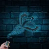 Metal Pheasant Wall Art With Led Lights, Animal Wildlife Scene Metal Wall Art, Wilderness Decor, Gift For Hunter, Pheasant Silhouette, Hunter Gift