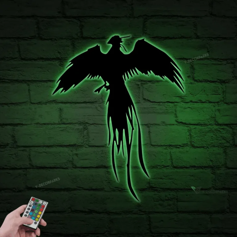 Metal Phoenix, Metal Phoenix Led Lights Wall Art, Phoenix Art, Phoenix Decor, Rising Phoenix Sign, Metal Wall Art, Contemporary Wall Art