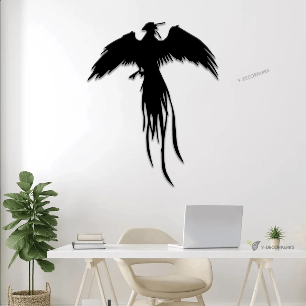 Metal Phoenix, Metal Phoenix Led Lights Wall Art, Phoenix Art, Phoenix Decor, Rising Phoenix Sign, Metal Wall Art, Contemporary Wall Art