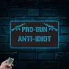 Metal Pro Gun Sign With Led Lights, Metal 2nd Amendment Sign, Gun Support Sign, Pro 2nd Amendment Sign, Metal Military Sign, Custom Gun Sign