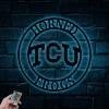 Metal Tcu Sign With Led Lights, Texas Christian University Sign, Tcu Sign, Tcu Decor, Horned Frogs Sign, Texas Christian University, Texas Sign