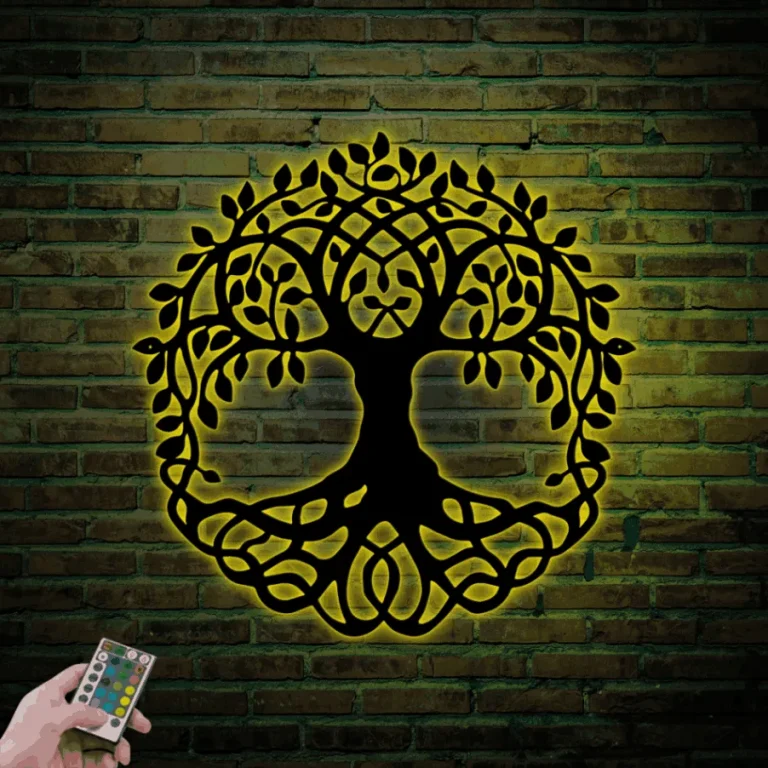 Metal Tree Of Life Led Lights, Wall Art Tree Of Life Wall Decor Tree Of Life Sign Metal Outdoor Indoor Sign, Housewarming Gift, Tree Of Life Sign