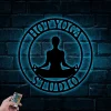 Metal Yoga With Led Lights Sign, Metal Yoga Studio Sign, Yoga Sign, Yoga Studio Sign, Yoga Studio Decor, Yoga Decor, Yogi, Pilates Sign, Yoga Gift