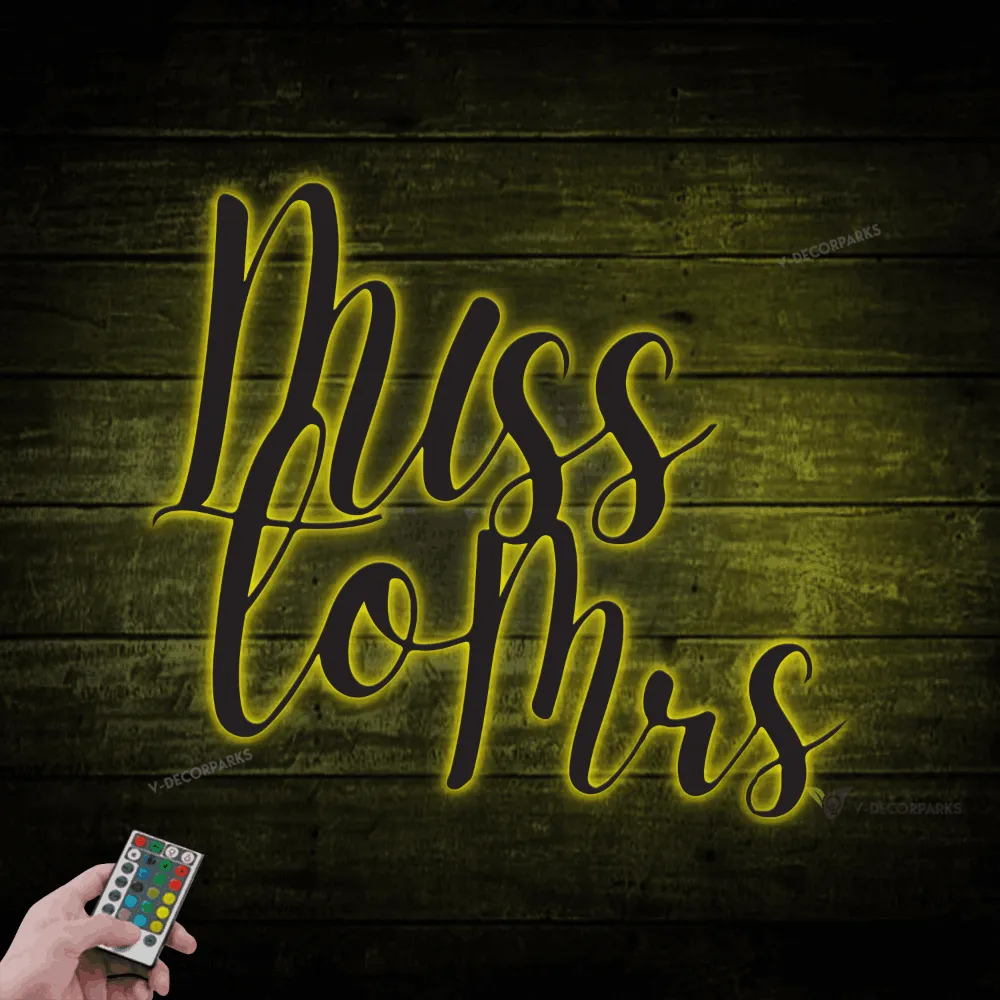 Miss To Mrs Metal Sign Led Lights, Metal Wedding Backdrop, Bride To Be Backdrop, Wedding Bar Sign, Bridal Shower, Bridal Shower Decor, Wedding Decor