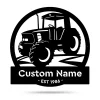 Modern Tractor Monogram, Cut Metal Sign, Metal Wall Art, Metal House Sign