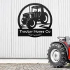 Modern Tractor Monogram, Cut Metal Sign, Metal Wall Art, Metal House Sign