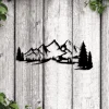 Mountain Metal Wall Art Decor Led Lights, Mountain Decor Art, Nature Forest Decoration, Metal Wall Decor Wall Hanging, Mountain Gift