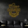 Mr And Mrs Customize Metal Sign With Led Lights, Family Name Sign Metal Wall Art, Custom Family Name Monogram, Personalized Family Steel Sign