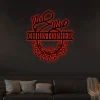 Mr And Mrs Customize Metal Sign With Led Lights, Family Name Sign Metal Wall Art, Custom Family Name Monogram, Personalized Family Steel Sign