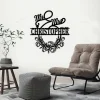 Mr And Mrs Customize Metal Sign With Led Lights, Family Name Sign Metal Wall Art, Custom Family Name Monogram, Personalized Family Steel Sign