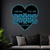 Newborn Love Sign With Led Lights Monogram Steel Sign Custom Newborn Love Monogram Wall Art Nursery Decor Baby Shower Gifts Birth Stat