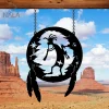 Kokopelli Metal Hanging Sign, American Indian Symbol Gate Decor, Native American Garden Hanging Sign